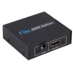 V1.4 1x2 Mini HDMI Verstärker Splitter, unterstützt 3D & Full HD 1080P (Schwarz) – Bild 2