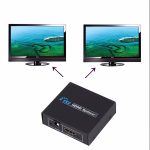 V1.4 1x2 Mini HDMI Verstärker Splitter, unterstützt 3D & Full HD 1080P (Schwarz) – Bild 7