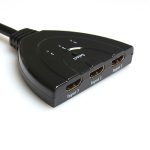 3x1 Pigtail HDMI Switcher Bis zu 1080P (vergoldet) (schwarz) – Bild 4