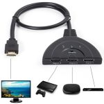 3x1 Pigtail HDMI Switcher Bis zu 1080P (vergoldet) (schwarz) – Bild 6