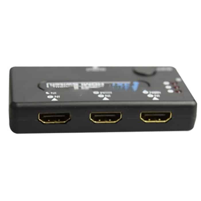 1080P HDMI-Schalter mit 3-Port-Verstärker, Version 1.3, mit Fernbedienung (schwarz) – Bild 2