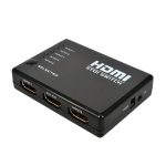 5 Ports 1080P HDMI-Switch mit Fernbedienung, unterstützt HDTV (schwarz) – Bild 2