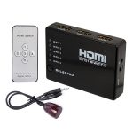 5 Ports 1080P HDMI-Switch mit Fernbedienung, unterstützt HDTV (schwarz) – Bild 5