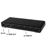 5 Ports Full HD 1080P HDMI-Switch mit Switch und Fernbedienung, Version 1.3 (5 Ports HDMI-Eingang, 1 Port HDMI-Ausgang) (schwarz) – Bild 3