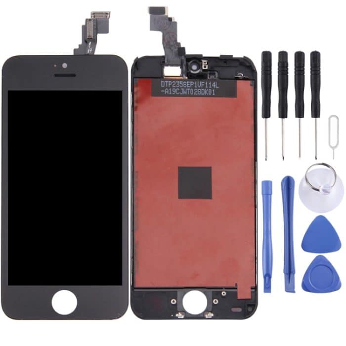 TFT-LCD-Bildschirm für iPhone 5C Digitizer Vollmontage mit Rahmen (Schwarz) – Bild 1