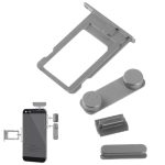 4 in 1 (Originallegierungsmaterial, buntes Nano-SIM-Kartenfach + Lautstärketaste + Einschalttaste + Stummschalttaste) für iPhone 5 und 5S, Hellgold, For 5 & iPhone 5S, For iPhone 5 & 5S