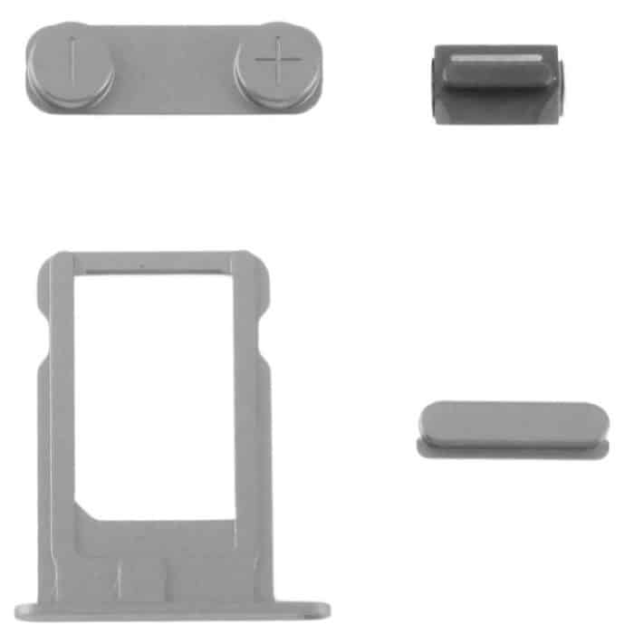 Komplette Gehäuse-Rückseite aus Legierung mit Stummschalttaste + Ein-/Aus-Taste + Lautstärketaste + Nano-SIM-Kartenfach für iPhone 5S, For 5S, For iPhone 5S – Bild 6