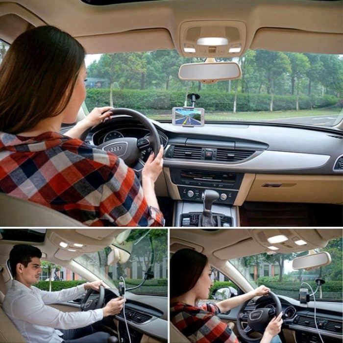 360 Grad drehbarer Universal-Autotassenhalterständer, geeignet für eine Breite von 5,5 cm bis 8,2 cm, Für iPhone, Galaxy, Huawei, Xiaomi, Lenovo, Sony, LG, HTC und andere Smartphones – Bild 15