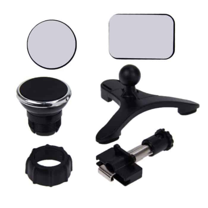 Drehbare Universal-Autoentlüftung Magnetische Telefonhalterung Standhalterung, Für iPhone, Galaxy, Huawei, Xiaomi, Lenovo, Sony, LG, HTC und andere Smartphones (Silber) – Bild 6