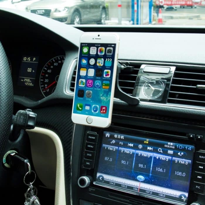 Drehbare Universal-Autoentlüftung Magnetische Telefonhalterung Standhalterung, Für iPhone, Galaxy, Huawei, Xiaomi, Lenovo, Sony, LG, HTC und andere Smartphones (Silber) – Bild 10