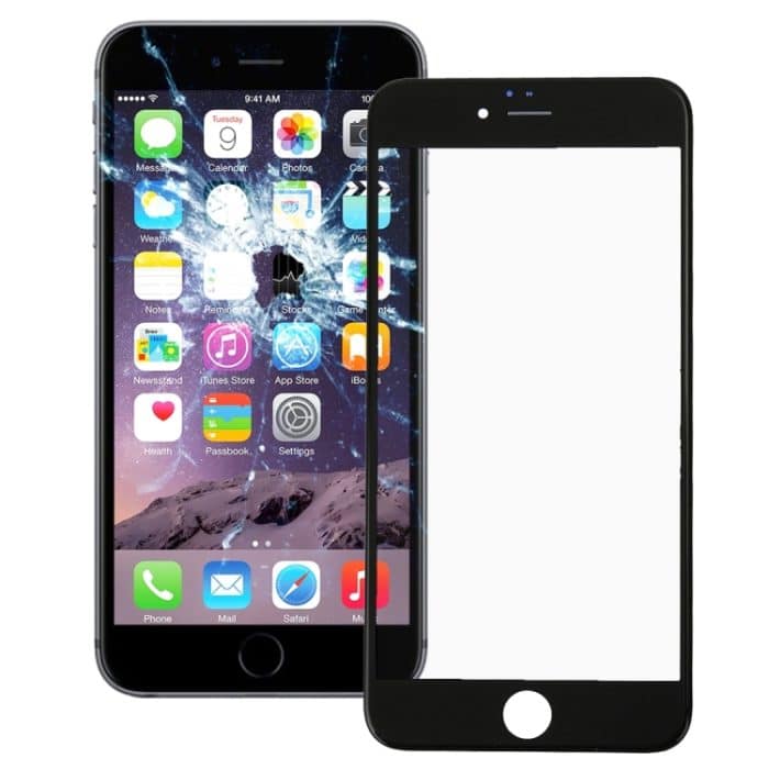 S-IP6P-1110B.jpg Äußere Glaslinse für den vorderen Bildschirm mit Einfassungsrahmen für den vorderen LCD-Bildschirm für iPhone 6 Plus, For iPhone 6 Plus (Frame) – Bild 1
