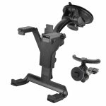 2 in 1 (Lüftungshalter für Klimaanlage + Autohalter) für iPad, iPad mini, andere Registerkarte (schwarz) – Bild 2