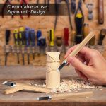 12 PCS / Set Verschiedene Holzschnitzwerkzeuge Set mit Edelstahlklinge und Holzgriff – Bild 7
