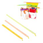 3 x Revolutionary Big Size Plastic Slide & Store Bag Sealer Halten Sie frische Bag Sealing Bar Rod Stick Strip