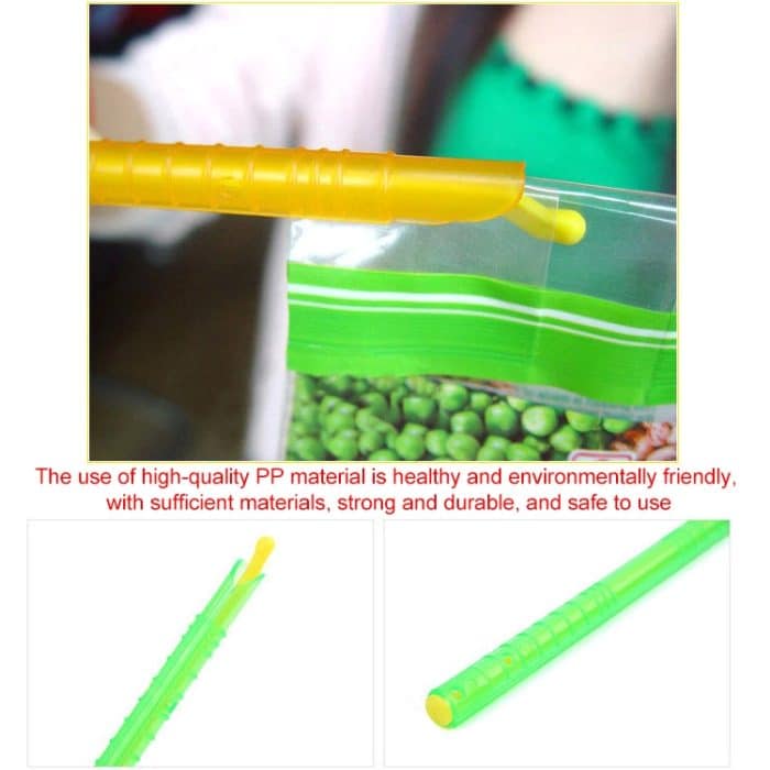 3 x Revolutionary Big Size Plastic Slide & Store Bag Sealer Halten Sie frische Bag Sealing Bar Rod Stick Strip – Bild 4