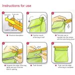 3 x Revolutionary Big Size Plastic Slide & Store Bag Sealer Halten Sie frische Bag Sealing Bar Rod Stick Strip – Bild 5