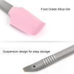 4 Stück Silikonschaber, Butterverteiler, Messer, Kuchenglätter, Kuchen-Backwerkzeug, Silicone Scraper(Pink), Silicone Scraper(Blue) – Bild 4