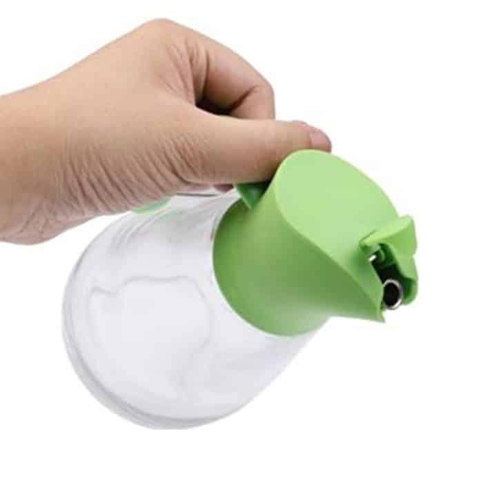 Glasölflasche mit automatischer Deckelöffnung – Bild 3