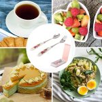 Keramikgriff Edelstahllöffel + Gabel Set – Bild 5