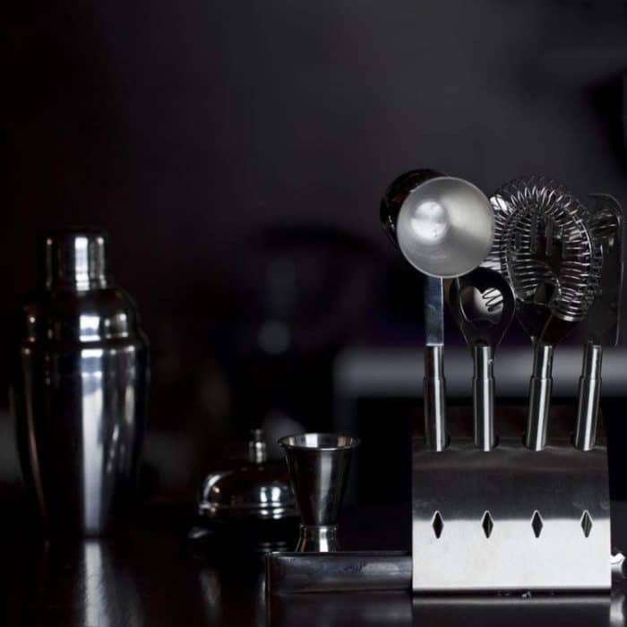 5 in 1 Classic Edelstahl-Shaker-Set, Kapazität: 550 ml (Shaker + Jigger + Sieb + Eisclip + Rührrohr) (Silber) – Bild 14