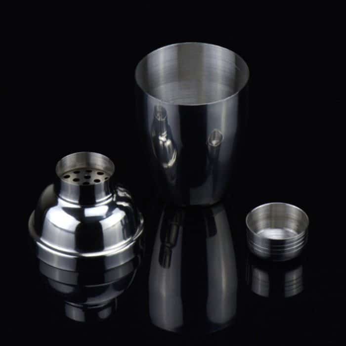 5 in 1 Classic Edelstahl-Shaker-Set, Kapazität: 550 ml (Shaker + Jigger + Sieb + Eisclip + Rührrohr) (Silber) – Bild 6
