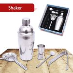 5 in 1 Classic Edelstahl-Shaker-Set, Kapazität: 550 ml (Shaker + Jigger + Sieb + Eisclip + Rührrohr) (Silber) – Bild 10