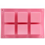 Hochwertige 6 Löcher quadratische Form Silikon Material Kuchenform – Bild 3