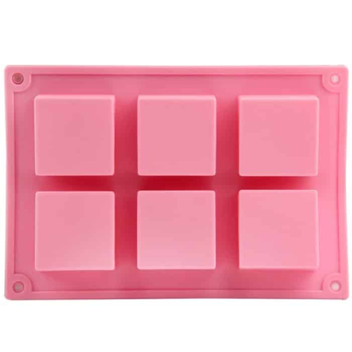 Hochwertige 6 Löcher quadratische Form Silikon Material Kuchenform – Bild 3