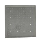 Quadratischer Temperatursensor 3-farbiger (blau / pink / rot) LED-Duschkopf (silber) – Bild 3