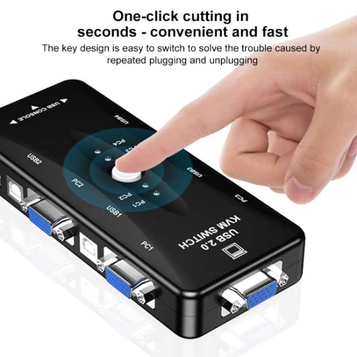 4-PORT-KVM-Switch, 4 Ports, 4 Ports (with USB) – Bild 4