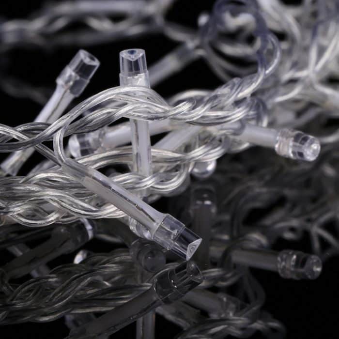 100 LED-Licht mit Controller, Blink-/Fading-/Verfolgungseffekt, AC 220 V, EU-Stecker, Green Light, White Light, Red Light, Orange Light, Blue Light, Pink Light, Purple Light, Yellow Light – Bild 4