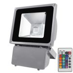 80W wasserdichte Flutlichtlampe, RGB LED-Licht mit Fernbedienung, AC 85-265V (schwarz) – Bild 2