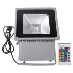 80W wasserdichte Flutlichtlampe, RGB LED-Licht mit Fernbedienung, AC 85-265V (schwarz) – Bild 4