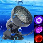 2.3W wasserdichte Scheinwerfer, 36 LED Amphibienfischbecken / Aquarium Buntes Licht, wasserdichte Tiefe: 1-1,5 m (schwarz) – Bild 2