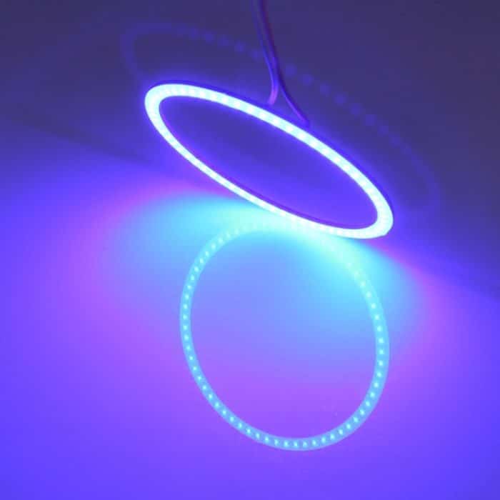 60 mm 5 W 180 lm Angel Eyes Kreise Autoscheinwerfer COB-LED-Leuchten für Fahrzeuge, DC 12–24 V, 60mm Blue Light, 60mm White Light – Bild 6