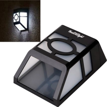 2 LED-Zaunlampen, Solar-Wandleuchte