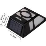 2 LED-Zaunlampen, Solar-Wandleuchte – Bild 3