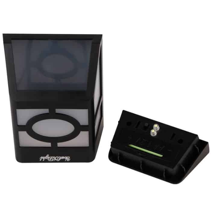 2 LED-Zaunlampen, Solar-Wandleuchte – Bild 6