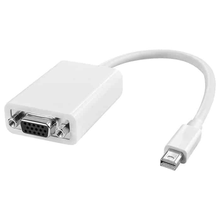 S-MAC-0219.jpg Mini Display zu VGA 15 Pin Buchse Adapter für Apple (Weiß) – Bild 1