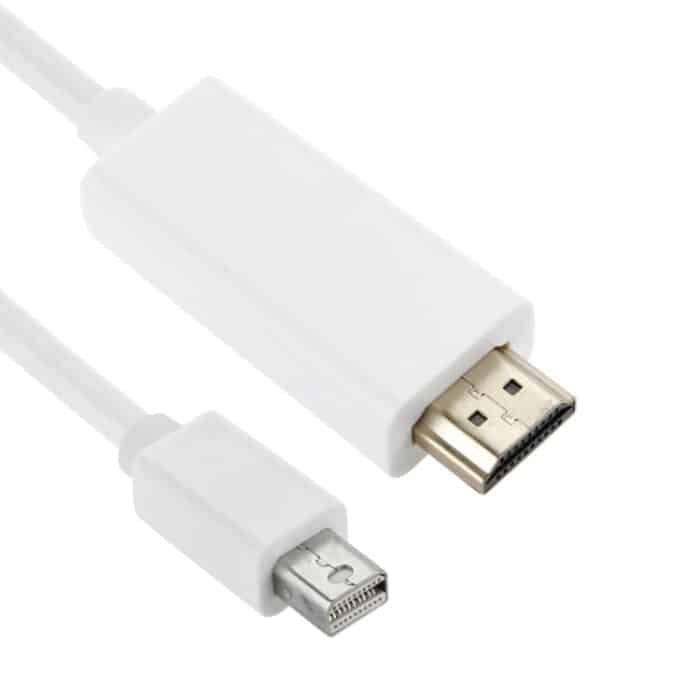 Mini DisplayPort zu HDMI-Stecker, Länge: 1,5 m (weiß) – Bild 1
