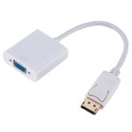 DisplayPort-Stecker auf VGA-Buchse-Konverter, Länge: 20 cm, DP Male to VGA Female 20cm White, DP Male to VGA Female Black