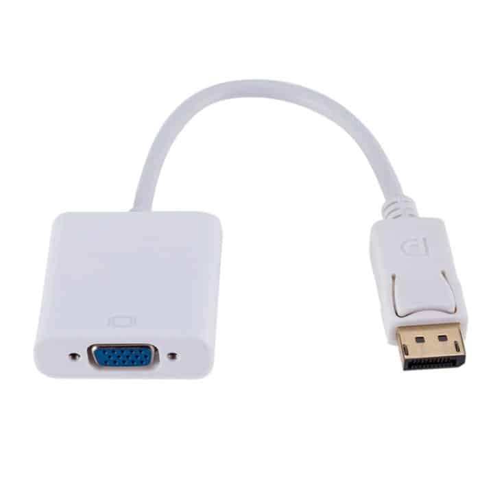 DisplayPort-Stecker auf VGA-Buchse-Konverter, Länge: 20 cm, DP Male to VGA Female 20cm White, DP Male to VGA Female Black – Bild 2
