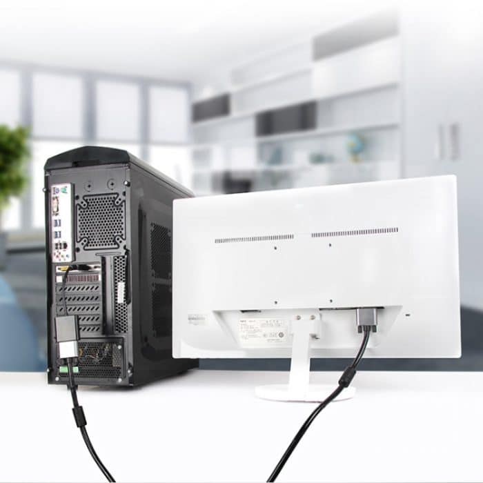 DisplayPort-Stecker auf VGA-Buchse-Konverter, Länge: 20 cm, DP Male to VGA Female 20cm White, DP Male to VGA Female Black – Bild 4