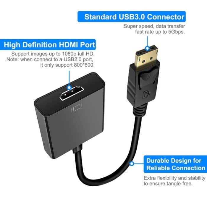 Adapterkabel für Display-Anschlussstecker zu HDMI-Buchse, Länge: 20 cm – Bild 3