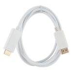DisplayPort-Stecker auf HDMI-Stecker-Adapterkabel, Länge: 1,8 m, DP to HDMI Male White, DP to HDMI Male (Gold plated) – Bild 4