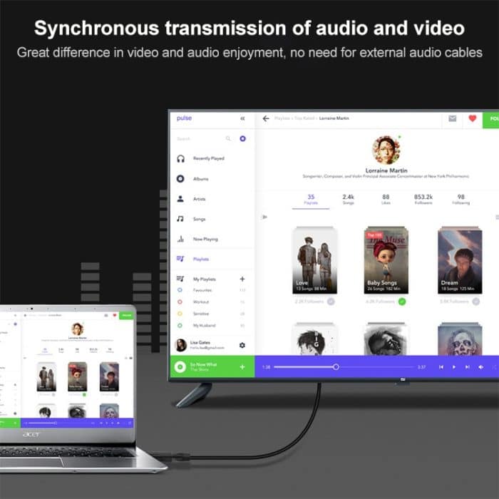 DisplayPort-Stecker auf HDMI-Buchse (schwarz) – Bild 7