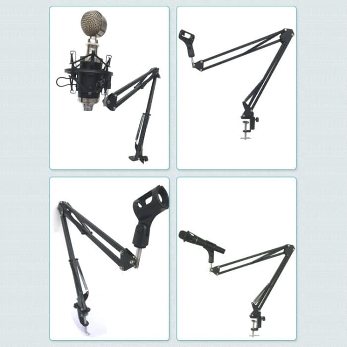 NB-35 Einstellbare Tischhalterung Aufnahmemikrofon Aufhängungsarm Ständer Clip Halter, Für Studioaufnahmen, Live-Übertragungen, Live-Shows, KTV usw. (Schwarz) – Bild 7