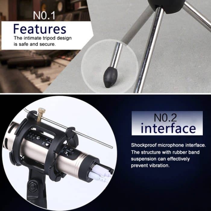 PS-5 Universal Live Broadcast Halterung Stativhalter mit Anti-Spray-Netz & Mikrofonclip & stoßfestem Clip, Für iPhone, Galaxy, Sony, Lenovo, HTC, Huawei und andere Smartphones – Bild 9