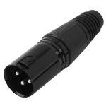3-poliger XLR-Stecker-Mikrofonanschlussadapter (schwarz)