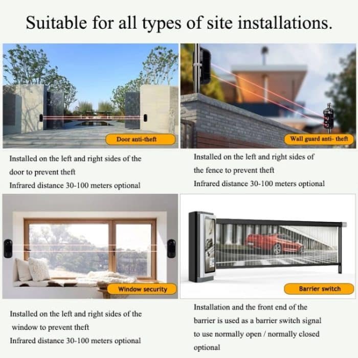 100 m Alarm-Dual-Strahl-photoelektrischer Infrarot-Detektor ABT-100 (schwarz) – Bild 7